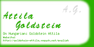 attila goldstein business card